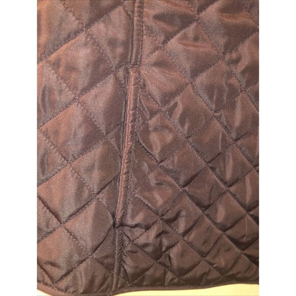 Van Heusen Vest Jacket Quilted Mock Neck Brown Front Pocket Women’s XXL - Picture 3 of 6